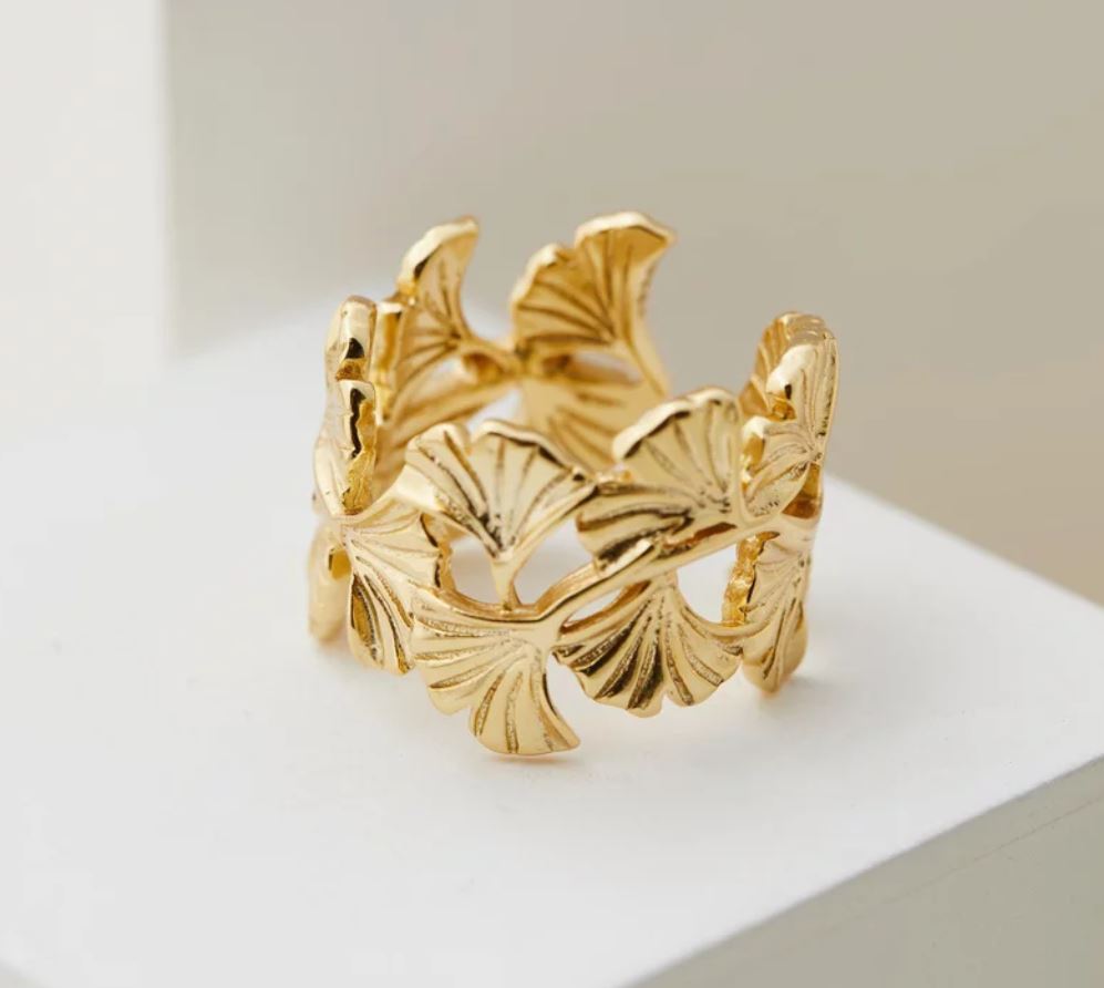 Crush Floral Ring Gold