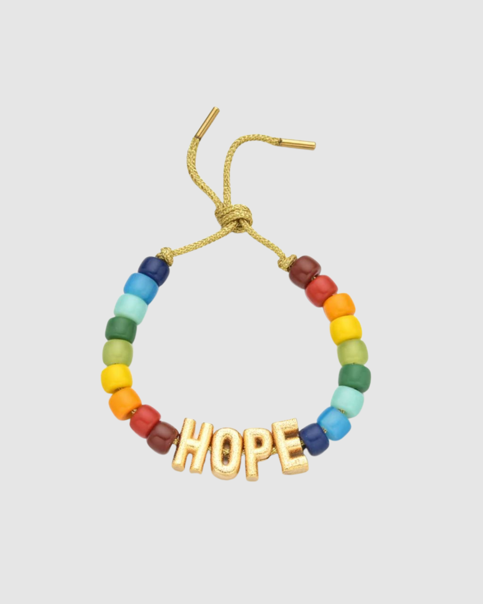 HOPE Rainbow Beaded Bracelet