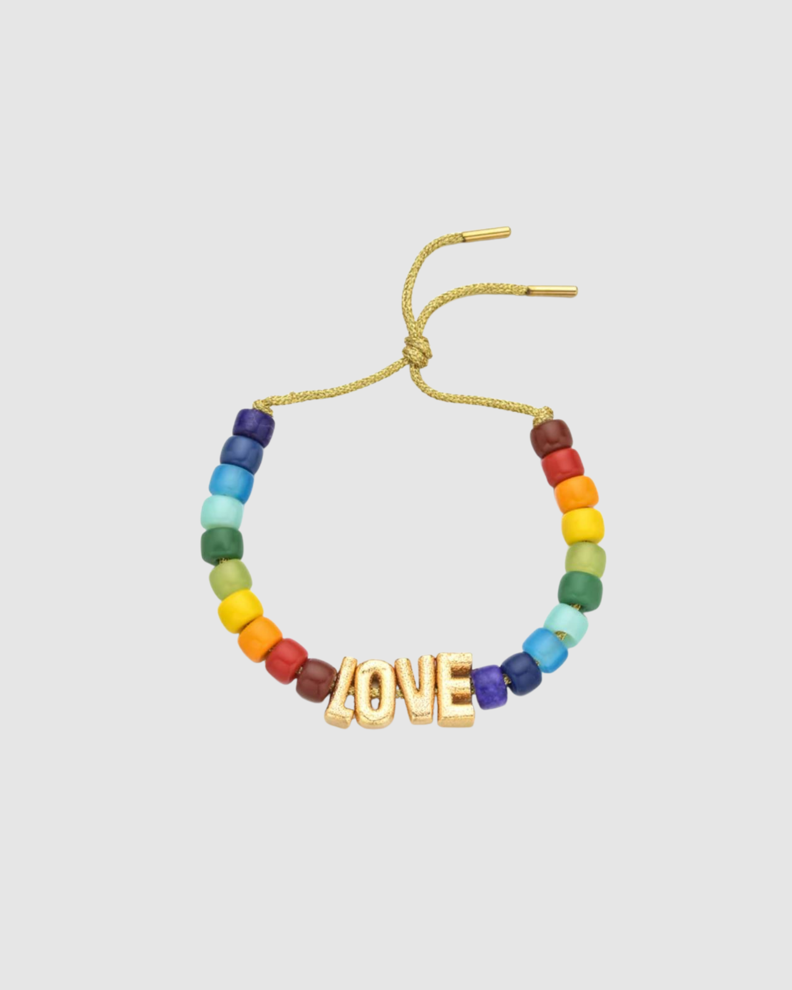 LOVE Rainbow Beaded Bracelet