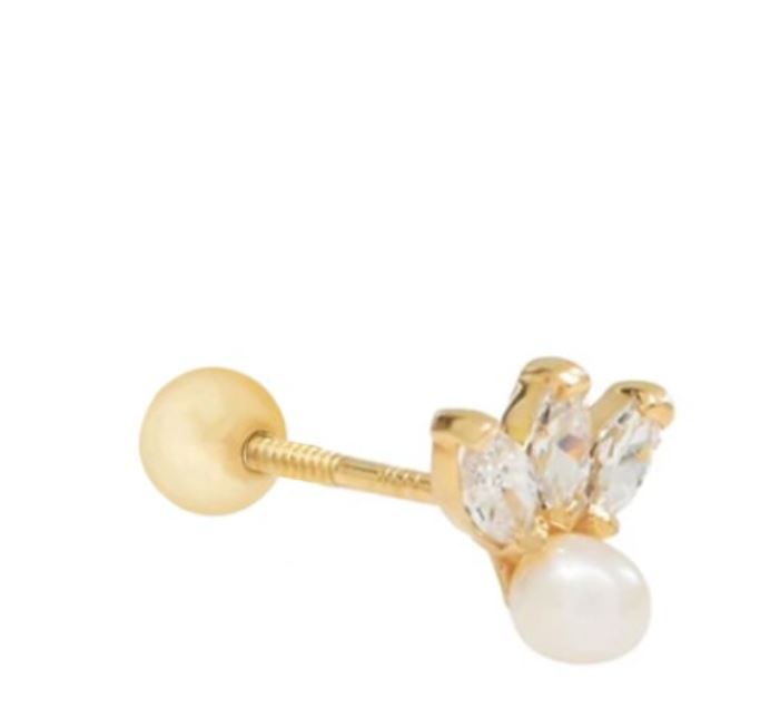 CHuchka Pearl CZ Stud