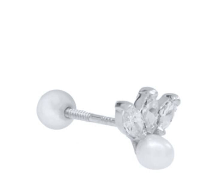 Chuchka Pearl CZ Stud